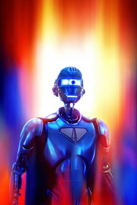 Alan Tudyk Is Superman Robot 4 (320x568) Resolution Wallpaper