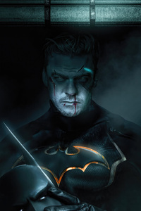 Alanritchson As Batman 5k (1080x2280) Resolution Wallpaper