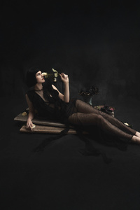 Alexandra Daddario Flaunt Magazine 2025 (480x800) Resolution Wallpaper