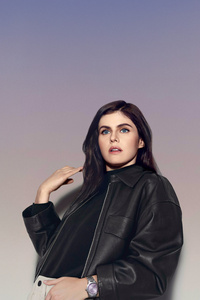 Alexandra Daddario Tagheuer (320x568) Resolution Wallpaper