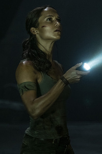 Alicia Vikander Tomb Raider 2018 (320x568) Resolution Wallpaper