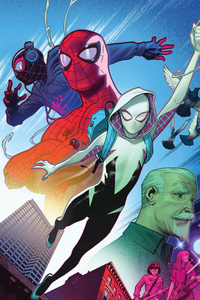 All Spiderman Heroes (320x480) Resolution Wallpaper