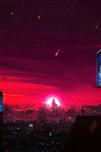 Alone Cyberpunk Morning 4k (640x1136) Resolution Wallpaper