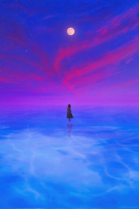 Alone In Colorful World (320x480) Resolution Wallpaper