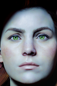 Aloy Horizon Zero Dawn Face Portrait (240x400) Resolution Wallpaper