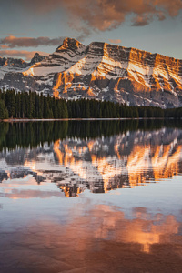 Alpine Reflection Mountain Lake (320x480) Resolution Wallpaper