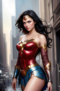 Amazonian Defender Wonder Woman (1080x2160) Resolution Wallpaper