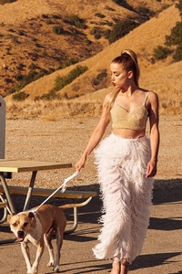 Amber Heard Allure 2017 With Dog