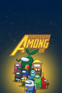 Among Us Avengers (320x568) Resolution Wallpaper