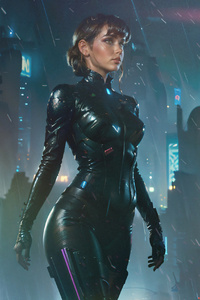 320x568 Ana De Armas As Watcher Of Scifi City