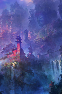 Ancient East Temple (360x640) Resolution Wallpaper