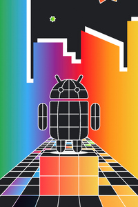 Android 15 Dark (640x960) Resolution Wallpaper