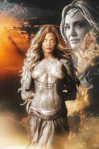 640x1136 Angelina Jolie As Thena In The Eternals 4k