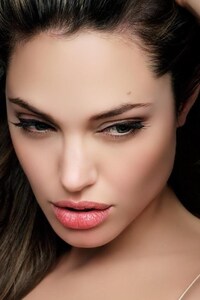 Angelina Jolie Face (240x320) Resolution Wallpaper