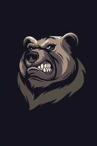 1440x2560 Angry Bear Minimal