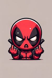 Angry Deadpool (320x568) Resolution Wallpaper