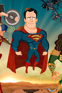 Animated Superhero (1080x2160) Resolution Wallpaper