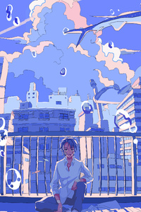 Anime Boy Lost In Dreams 4k