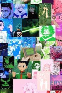 Anime Collage (640x960) Resolution Wallpaper