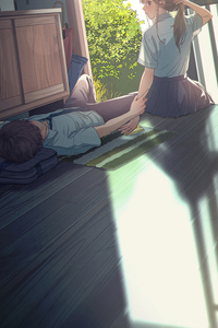 640x960 Anime Couple School Love