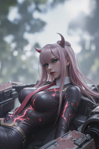 Anime Cyberpunk Sniper Princess (1125x2436) Resolution Wallpaper