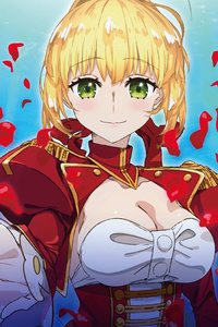 Anime Fate Extra Nero Claudius Red Saber (240x320) Resolution Wallpaper