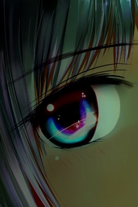 Anime Girl Big Galaxy Eyes