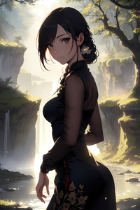 Anime Girl Chinese Dress (320x568) Resolution Wallpaper