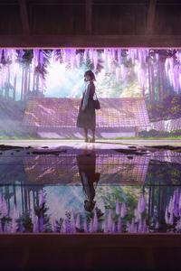 640x960 Anime Girl Illustration