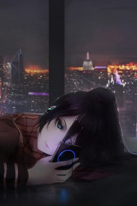 Anime Girl Listening Music On Ipod (540x960) Resolution Wallpaper