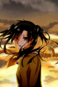 Anime Girl Long Hair School Uniform Twintails 4k (640x960) Resolution Wallpaper