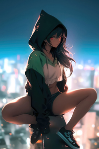 Anime Girl Looking At Viewer (720x1280) Resolution Wallpaper