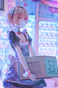 Anime Girl Maid 4k (480x800) Resolution Wallpaper
