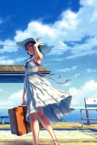 Anime Girl On Vacation