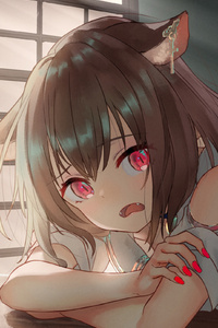 Anime Girl Portrait 4k (2160x3840) Resolution Wallpaper