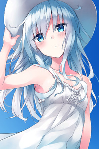 Anime Girl Summer Breeze (240x400) Resolution Wallpaper