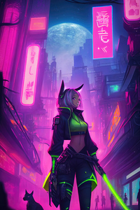 1125x2436 Anime Girl Who Protects Her City