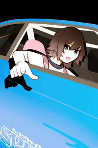 640x960 Anime Girl With Cars 4k