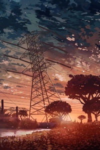 Anime Landscape (640x1136) Resolution Wallpaper