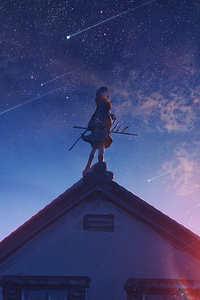 Anime Original Girl Shooting Star