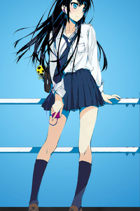 Anime School Girl Digital Art