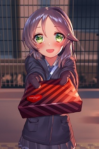 Anime School Girl With Gift