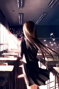 640x960 Anime School Girl