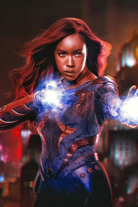 Anna Diop As Starfire In Titans (240x400) Resolution Wallpaper
