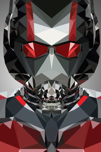 540x960 Ant Man Polygonal Portrait Illustration