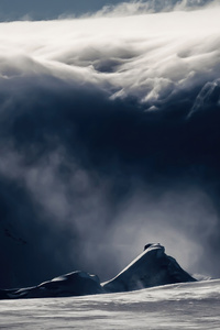 Antarctica Majesty Sailing Bark Europa Beneath Pouring Clouds (1280x2120) Resolution Wallpaper