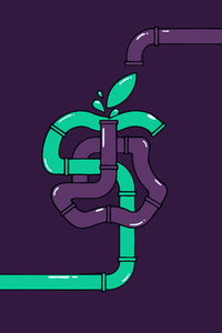 Apple Logo Pipes