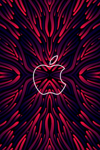 1080x2280 Apple Symmetry Red Logo 8k