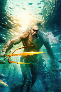 Aquaman And The Lost Kingdom Art 4k (360x640) Resolution Wallpaper