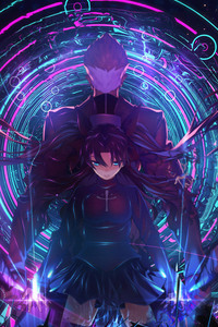 Archer Fate Stay Night Rin Tohsaka (240x400) Resolution Wallpaper
